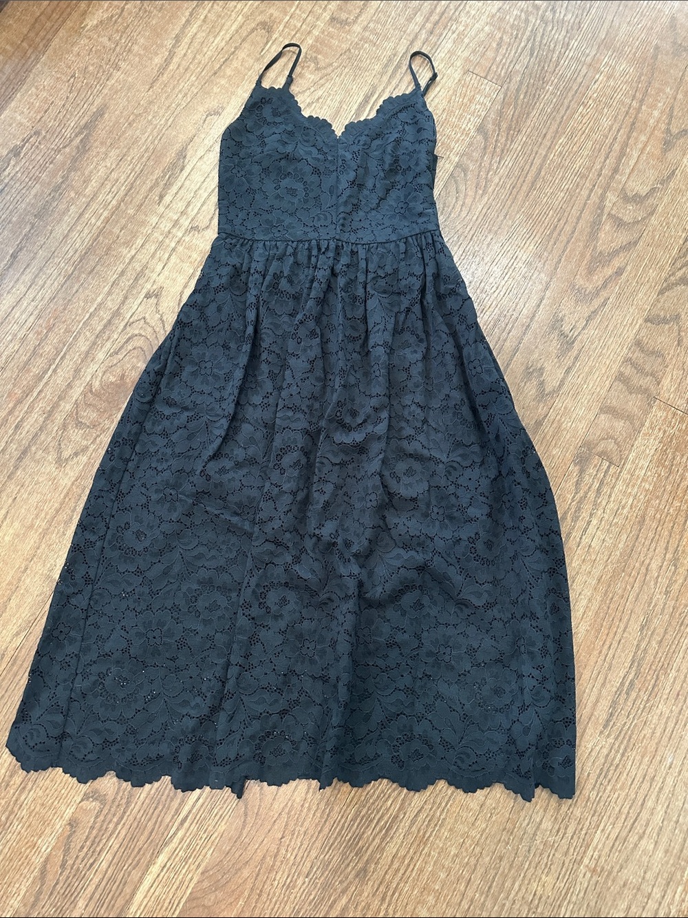 Express Black Lace Spaghetti Strap Dress